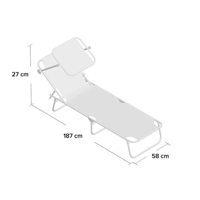 Moderna+187Cm+Long+Reclining+Single+Sun+Lounger 4